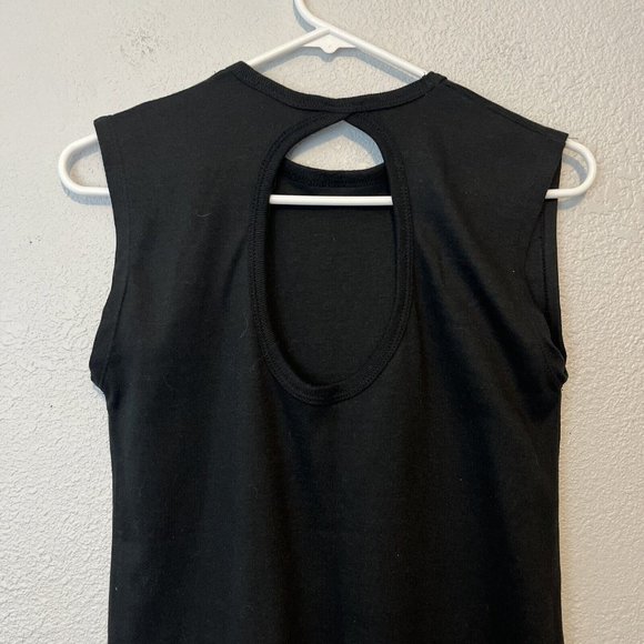 Vintage Dream Weaver Cotton Blend Black Keyhole Back Tunic Top/Dress Size Small - Picture 2 of 6